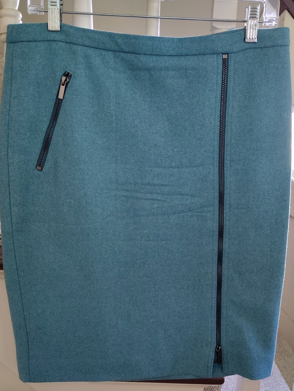 J. Crew Teal Pencil Skirt, 8.